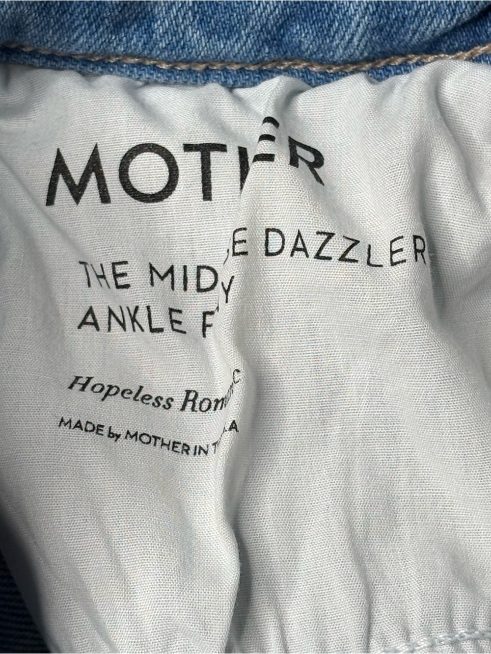 MOTHER The Mid Rise Dazzler Ankle Fray - Picture 6 of 8